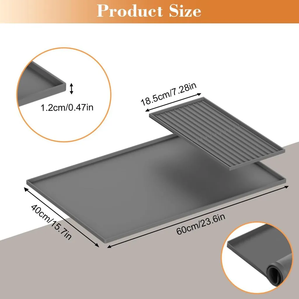 Tapis de Protection Silicone pour Machine à Café avec Plateau de 61cm