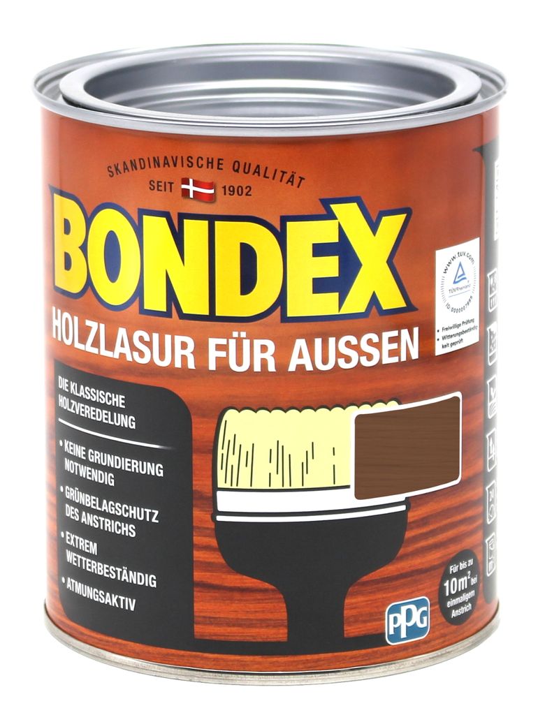 Bondex Holzlasur f. Außen Nussbaum 0,75L Produktbild 