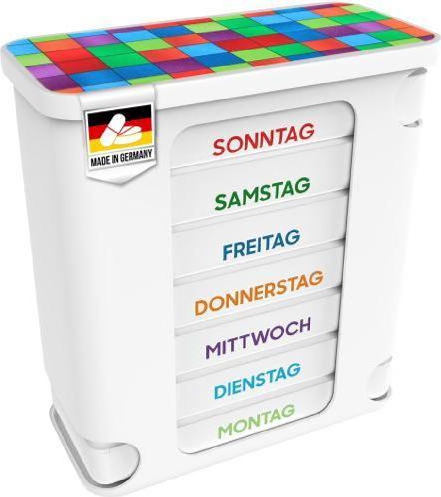 Scatola di compresse Kerpers® 7 giorni - colorate 1 pz Immagine del prodotto 