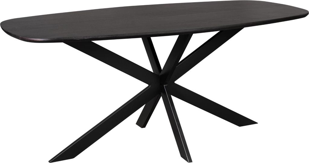 Starfurn – Esstisch Ferris aus Eiche | Dänisches Oval 180 cm | Schwarz
