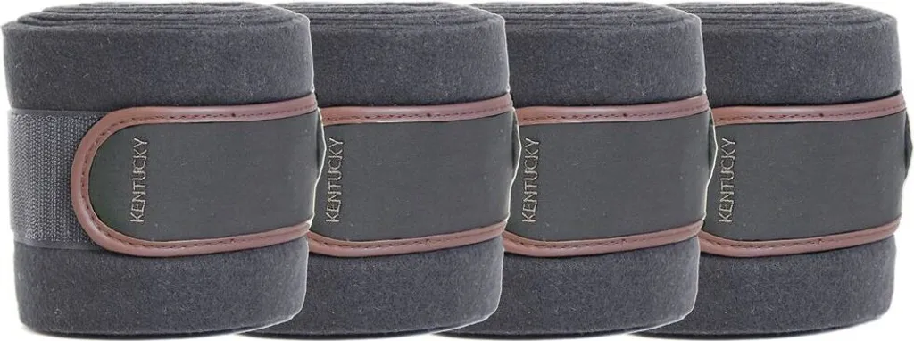 Kentucky Horsewear Bendaggi in pile per la protezione delle gambe Grigio Completo