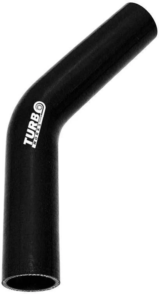 Coude 45° Renforcé TurboWorks 102mm Noir - Pour Circuit Turbo Fiable