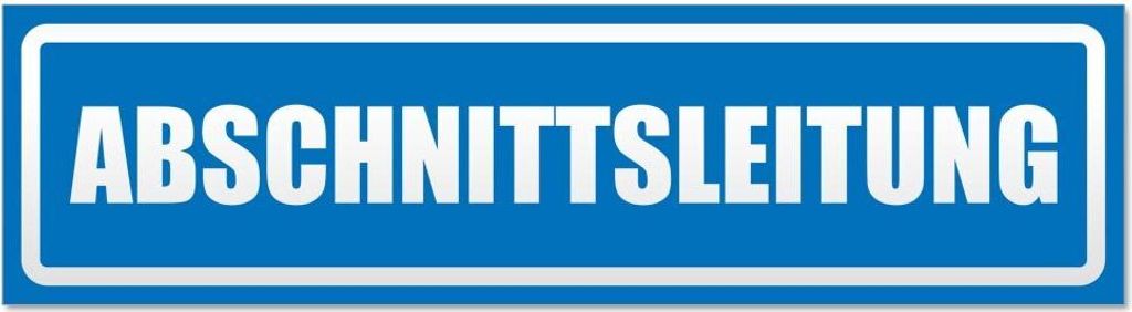 Kiwistar Abschnittsleitung invertiert Magnetschild Schild magnetisch - 30cm Blau - Magnetfolie für Auto PKW Kfz