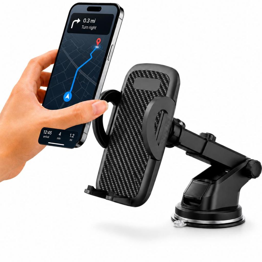 Handyhalter fürs Auto Handyhalterung Lüftung & Saugnapf Produktbild 