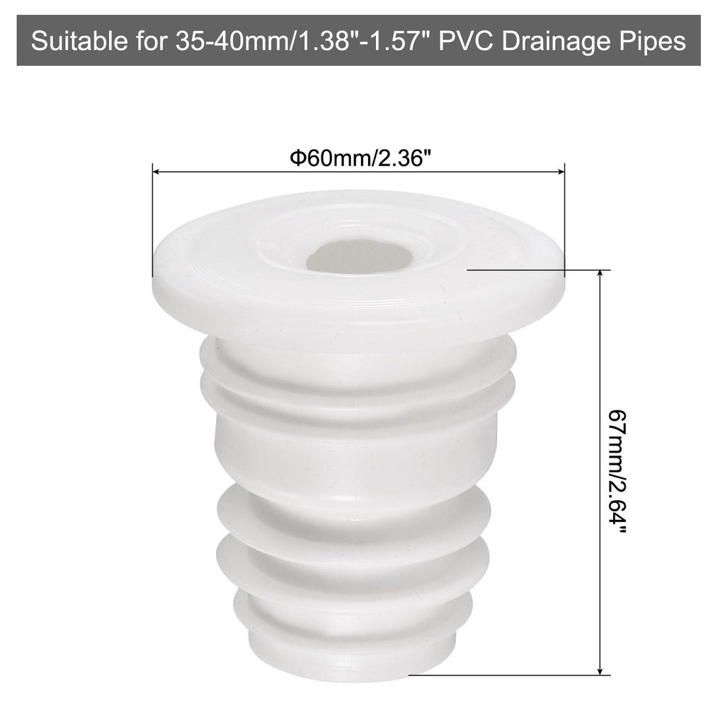 Waschmaschine Abfluss Adapter, 35-40mm Dichtungsstopfen PVC Abflussrohrdichtung Mit geruchsdichter Abdeckung fš¹r Waschmaschinenschlauch Kš¹che...