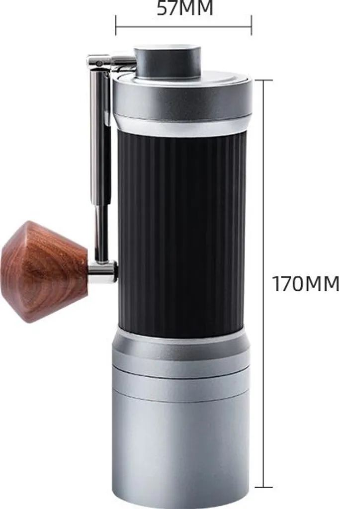 Moulin à café gris INF Seven Star compact avec mécanisme de précision - 2