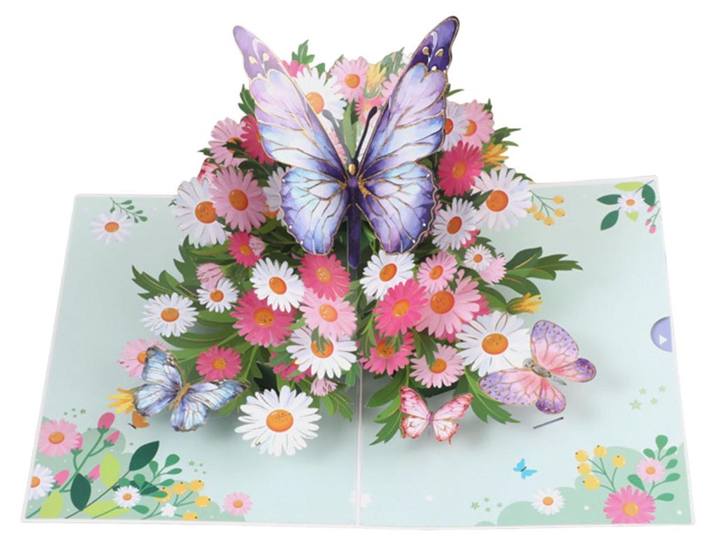 Schmetterlings-3D-Pop-Up-Geburtstagskarte, handgefertigte Überraschungsgrußkarte mit aufwendigem Ausschnittdesign, einzigartiges Geschenk für Fr...