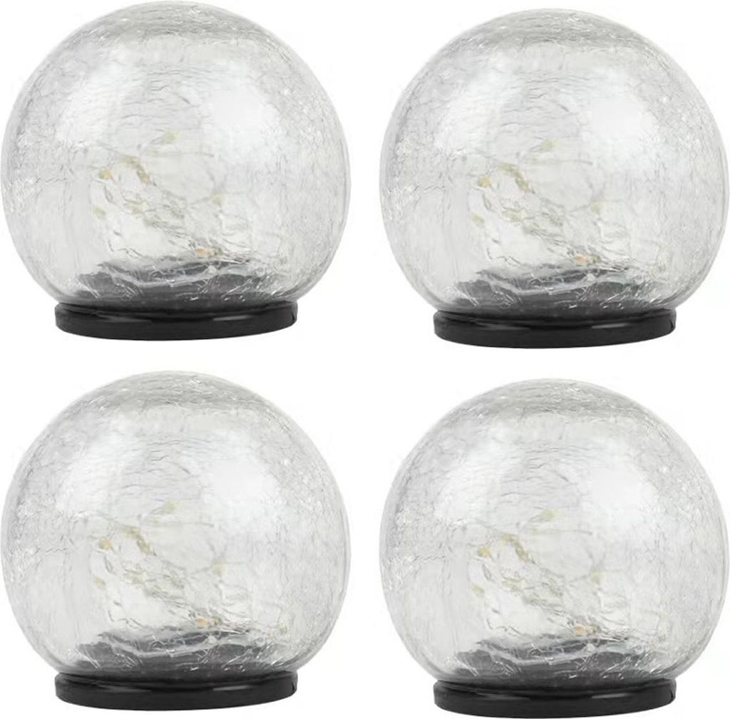 4,88 Zoll Sprungglas Solarleuchten (4er-Set), wasserdicht & 12h Leuchtzeit – perfekt für Terrasse, Pfad & Garten