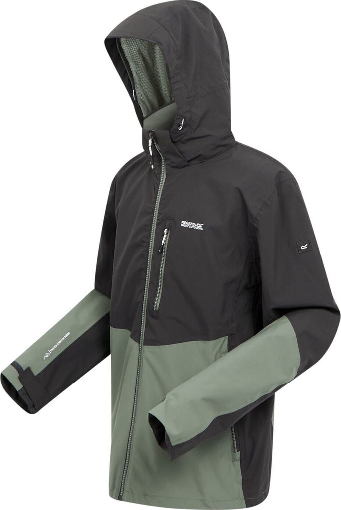 Regatta Bosfield II Regenjacke für Herren mit verschweißten Nähten, Größe:M, Farbe:AgaveGrn/Ash