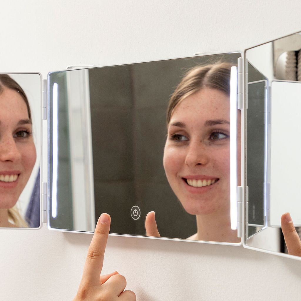 Kúpeľňové zrkadlo s LED svetlom a 360º videním SelfKut Obrázok produktu 7