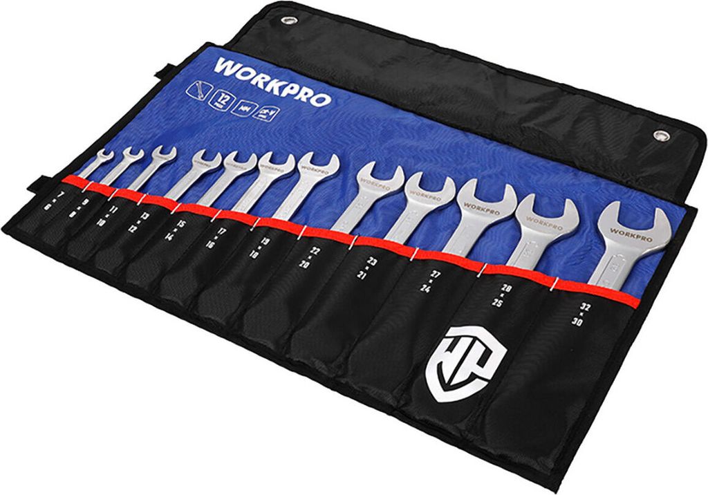 WORKPRO WP202507 - Set of professional CR-V 6-32 mm Flachschlüssel mit Scheide of Stoff