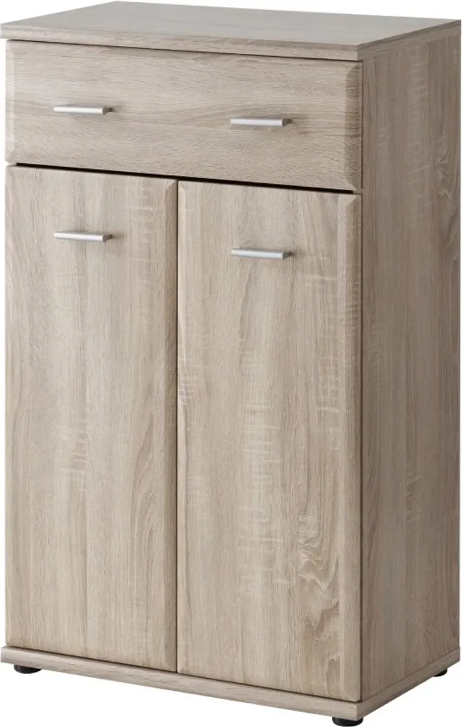 Armoire ARINA chêne sonoma : penderie moderne avec 2 portes battantes