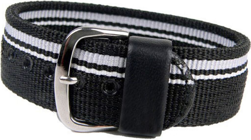 Casio Ersatzband Uhrenarmband Textil Band Durchzugsband schwarz 20mm für BG-1006