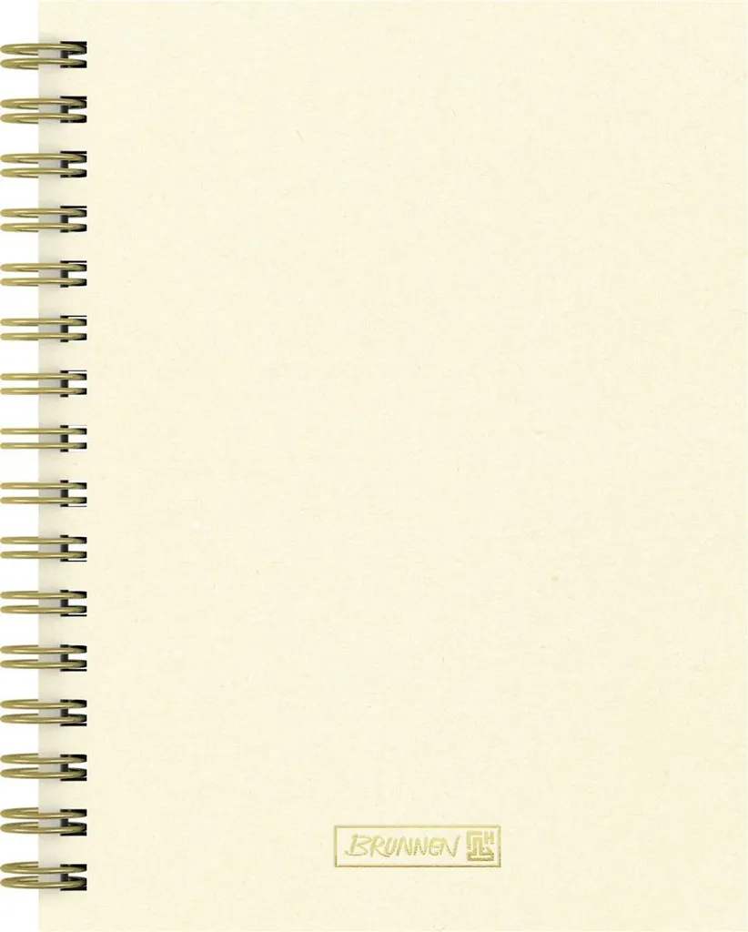 Carnet Pointillé A5 BRUNNEN Wire-O Couleur Sable - Reliure à Spirale
