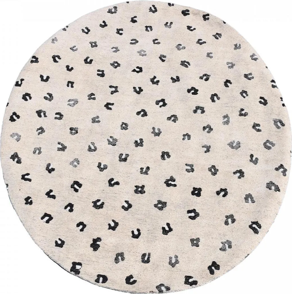 Tapis Rond LEOP Anti-Poussière en Coton - Protège votre Sol avec Style