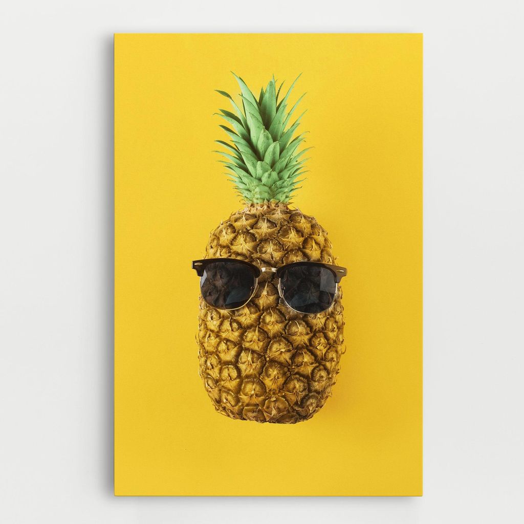 ARTHUB Leinwandbild 40x60 cm, Fresh Pineapple | Wohnzimmerdekoration, Hängende Bilder, Wanddekoration, Heimdekoration, Landschaften, Sommer