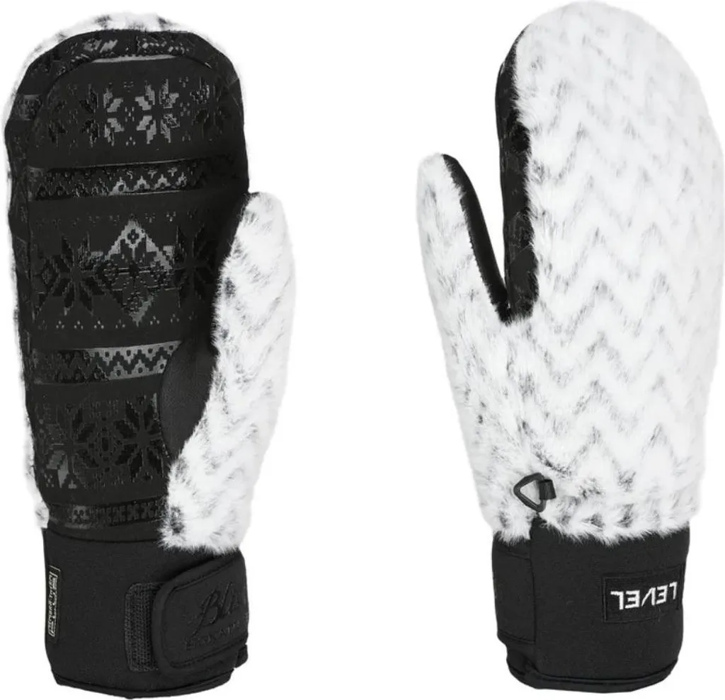 Level Siberian Mittens Bianco M - Moffole Sci Donna Calde e Glamour