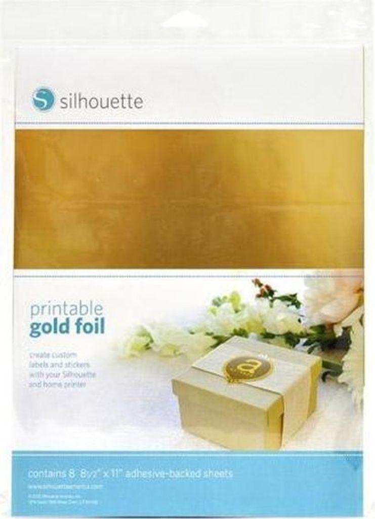 Silhouette Gold Folie bedruckbar für Aufkleber Etiketten
