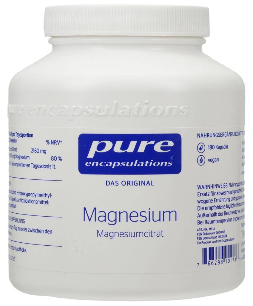 Pure Encapsulations Magnesium, magnesiumcitraat capsules, Productafbeelding 