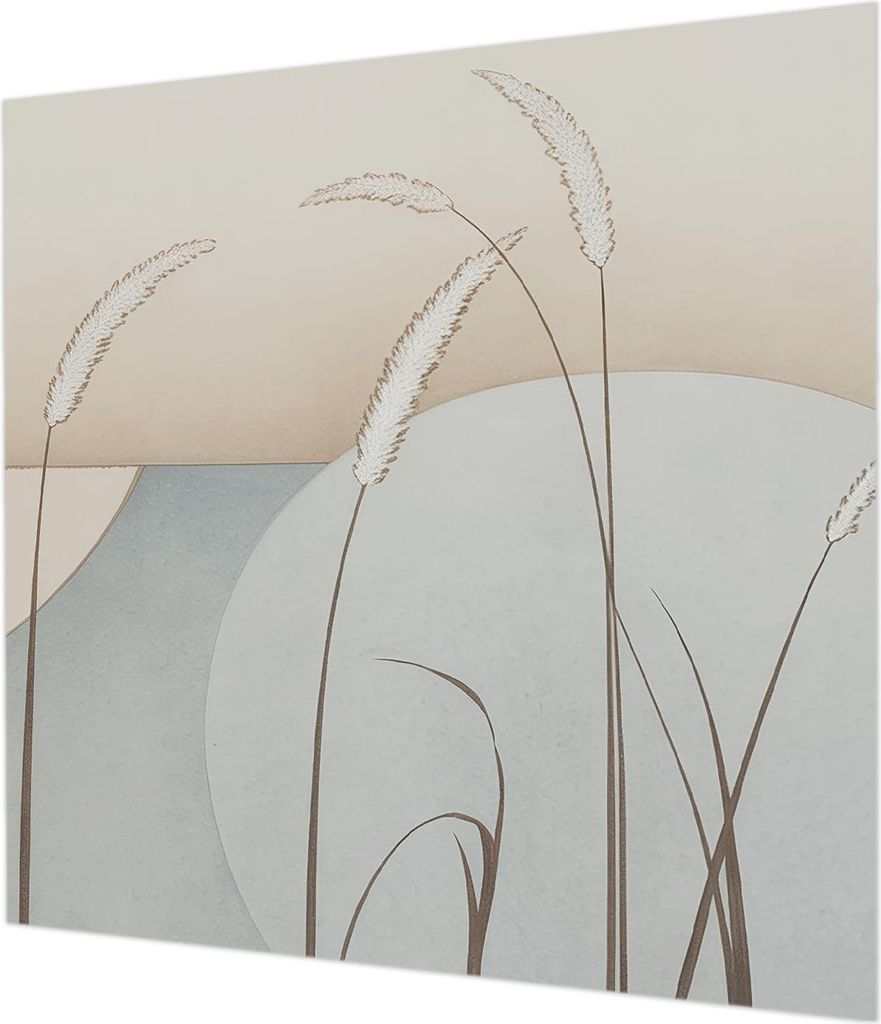 Wandtapete - Dekorative Tapete für Wohnzimmer - Tapetenfolie für Wanddekoration - 250x250 cm - Sanfte Gräser