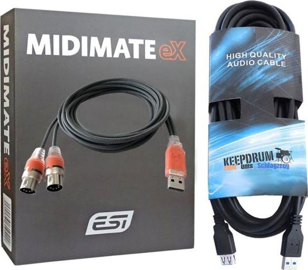 ESI MIDIMATE eX USB Interface Kabel mit USB-Kabel