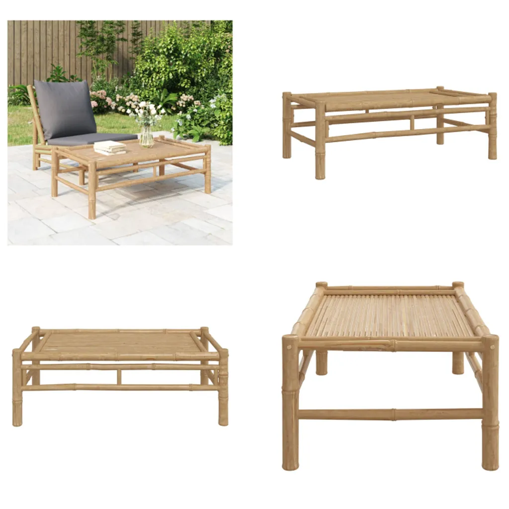 Tavolino da Esterno vidaXL 100cm in Bambù - Design Moderno per Patio