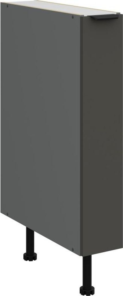 LUNARA Auszugsschrank – Breite 15 cm, Graphit/Anthrazit Produktbild 