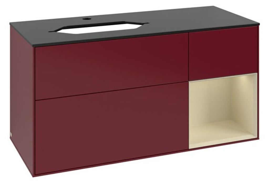 V&B Waschtischunterschrank Finion 120cm, Pl b m, Reg re si Gr m Lac, Peo m