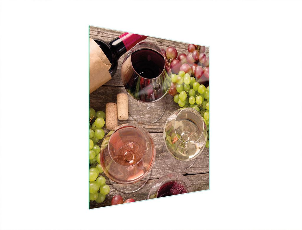 Glasschneidebrett 45x52 Wein