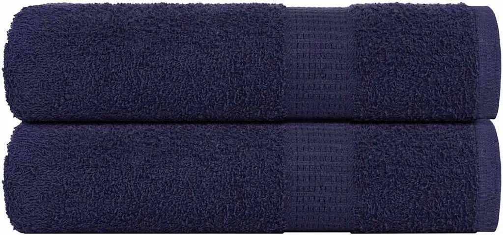 Asciugamani FROGN Blu Navy per Hotel e B&B - Set 2 Teli Doccia 70x140