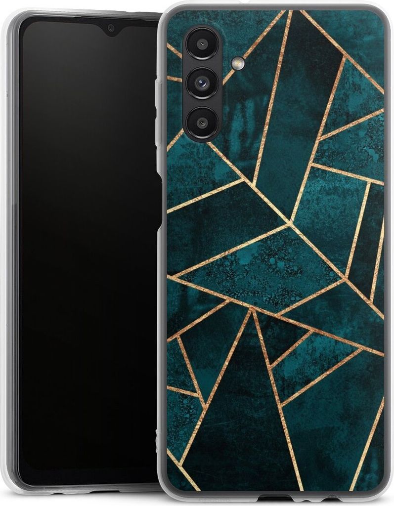 DeinDesign Handyhülle für Samsung Galaxy A04s Silikon Hülle Case Smartphone Schutzhülle Elisabeth Fredriksson Gold & Kupfer Stein
