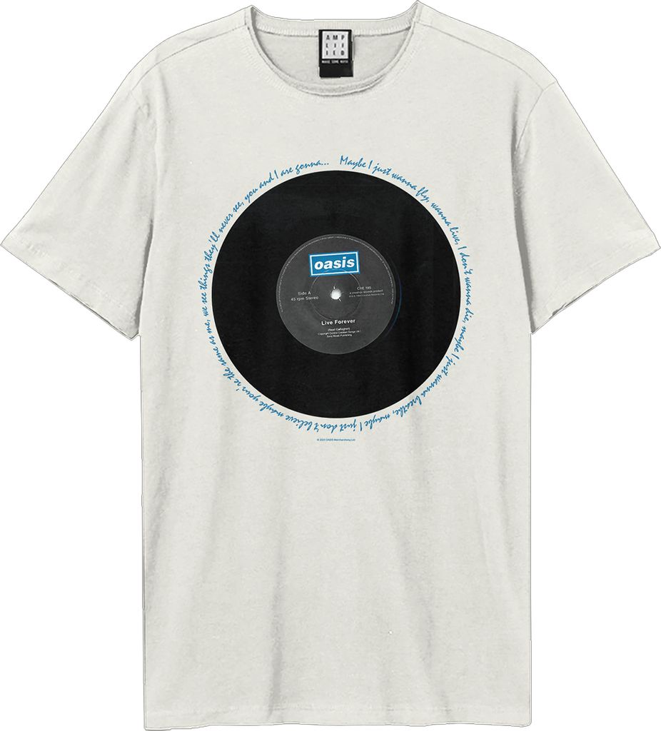 Oasis - "Live Forever" T-Shirt für Herren/Damen Uni GD2197 (3XL) (Altweiß)