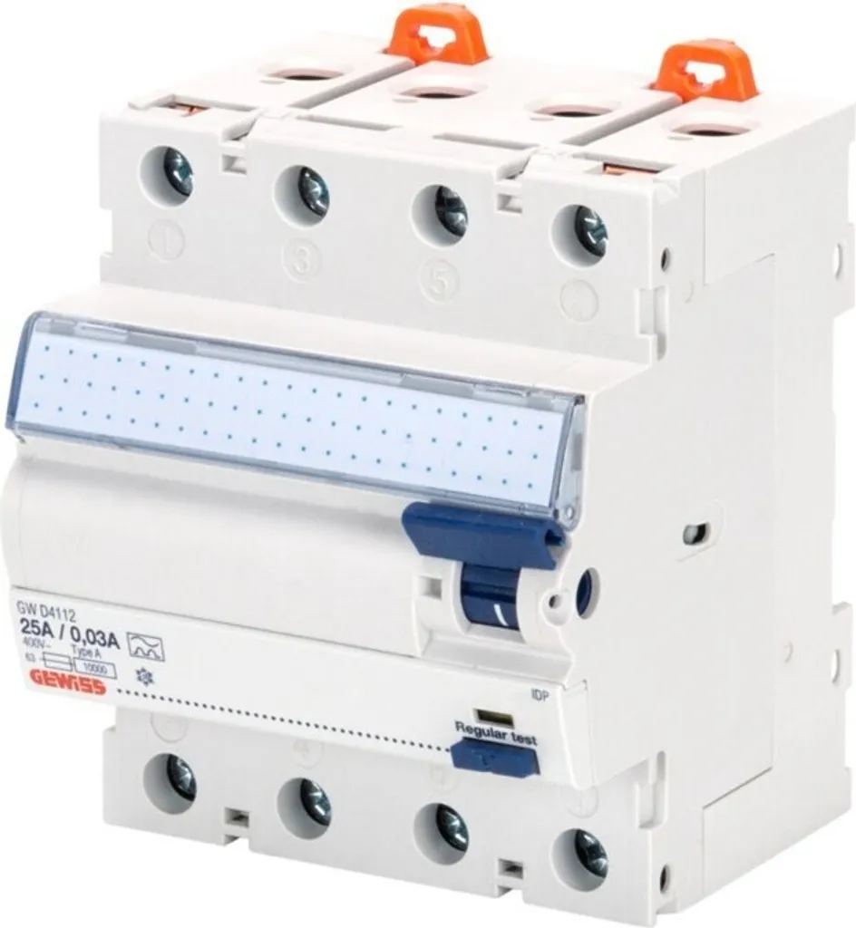 Interrupteur différentiel tétrapolaire 40A 30mA pour tableau 400V