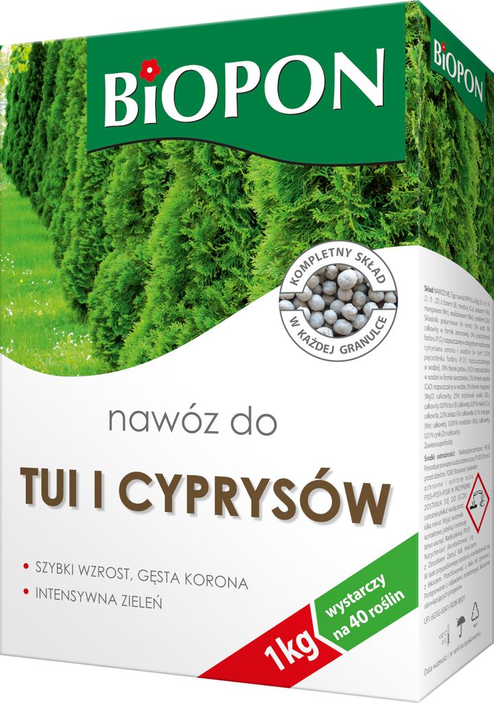 BIOPON Dünger für Thuja und Zypressen 1kg Produktbild 