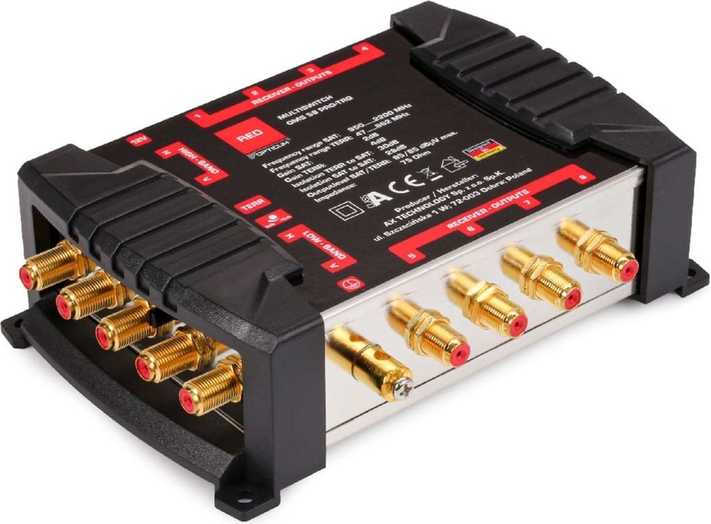 Opticum OMS 5x PRO-TRQ Series Multischalter 5/8 (für 1 Satelliten & 8 Teilnehmer)