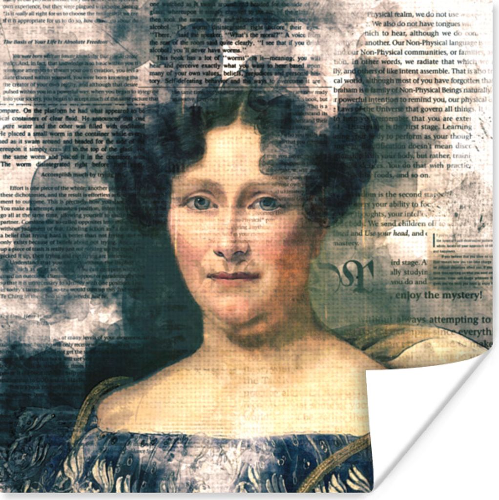 MuchoWow Poster Johanna Henriette Engelen - Dubois Drahonet - Zeitungsartikel 75x75 cm - Wand Dekoration