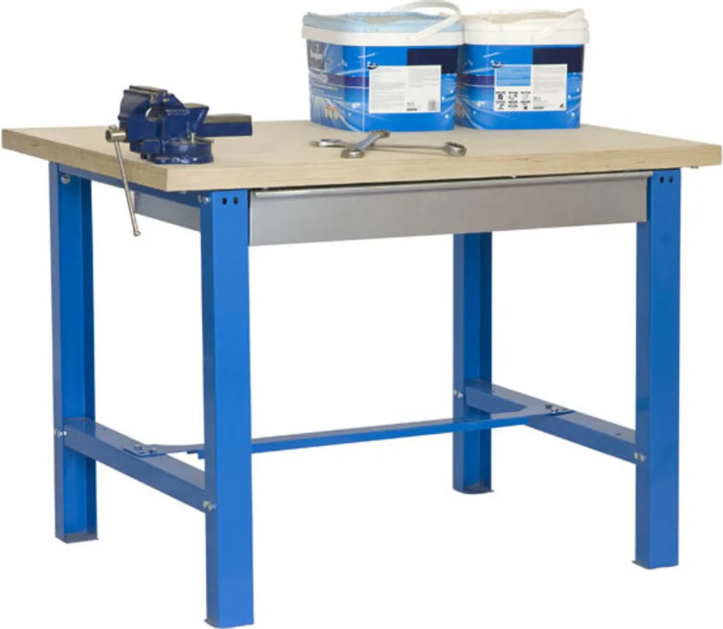 Établi Simonrack BT6 Box Plywood 1200 Bleu avec 1 Tiroir - 120x75x86.5 cm
