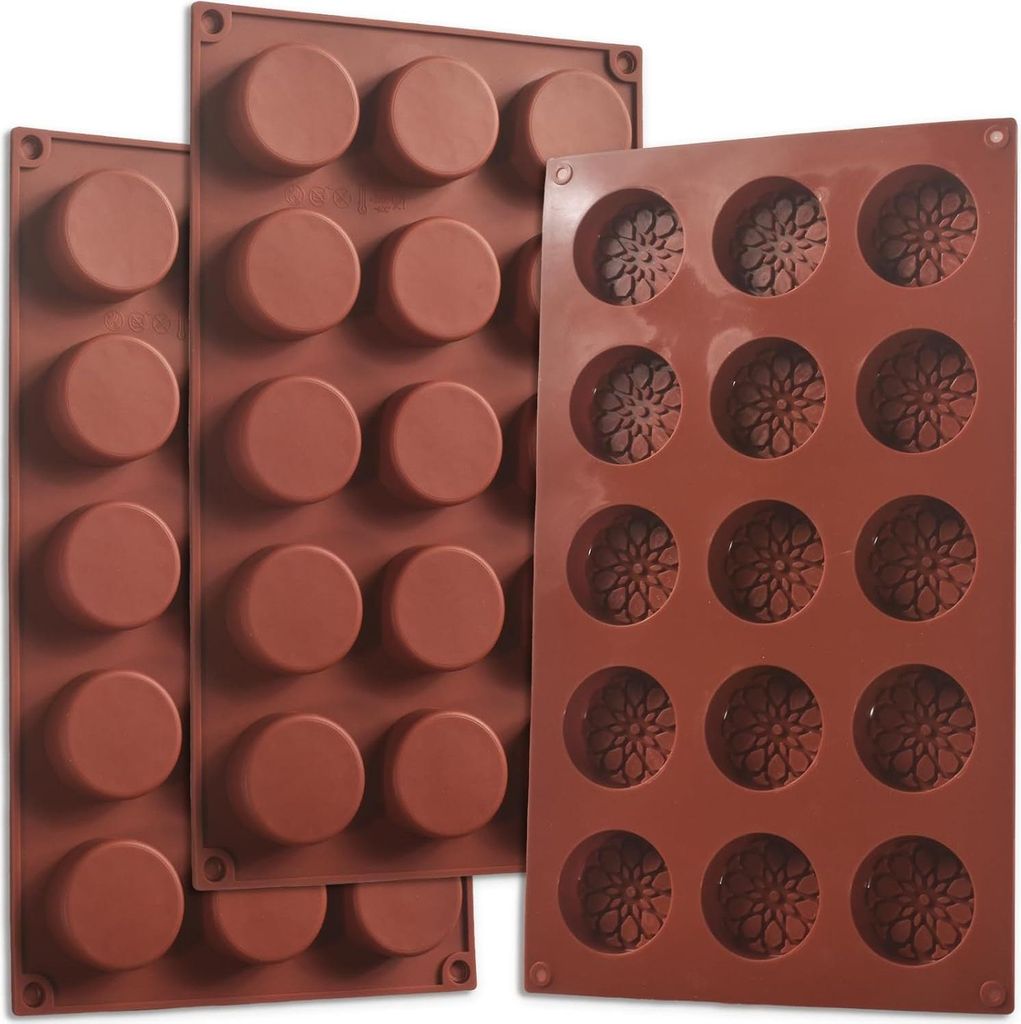 ionEgg 15-Fächer Zylinder Silikonformen, Antihaft, Lebensmittelecht, Flexible und Langlebige Formen zum Backen, Mini Seifenherstellung, Süßigkei...