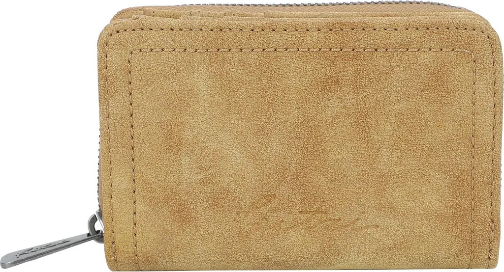 Portefeuille Jamie Vintage Cracker marron clair zippé en cuir synthétique