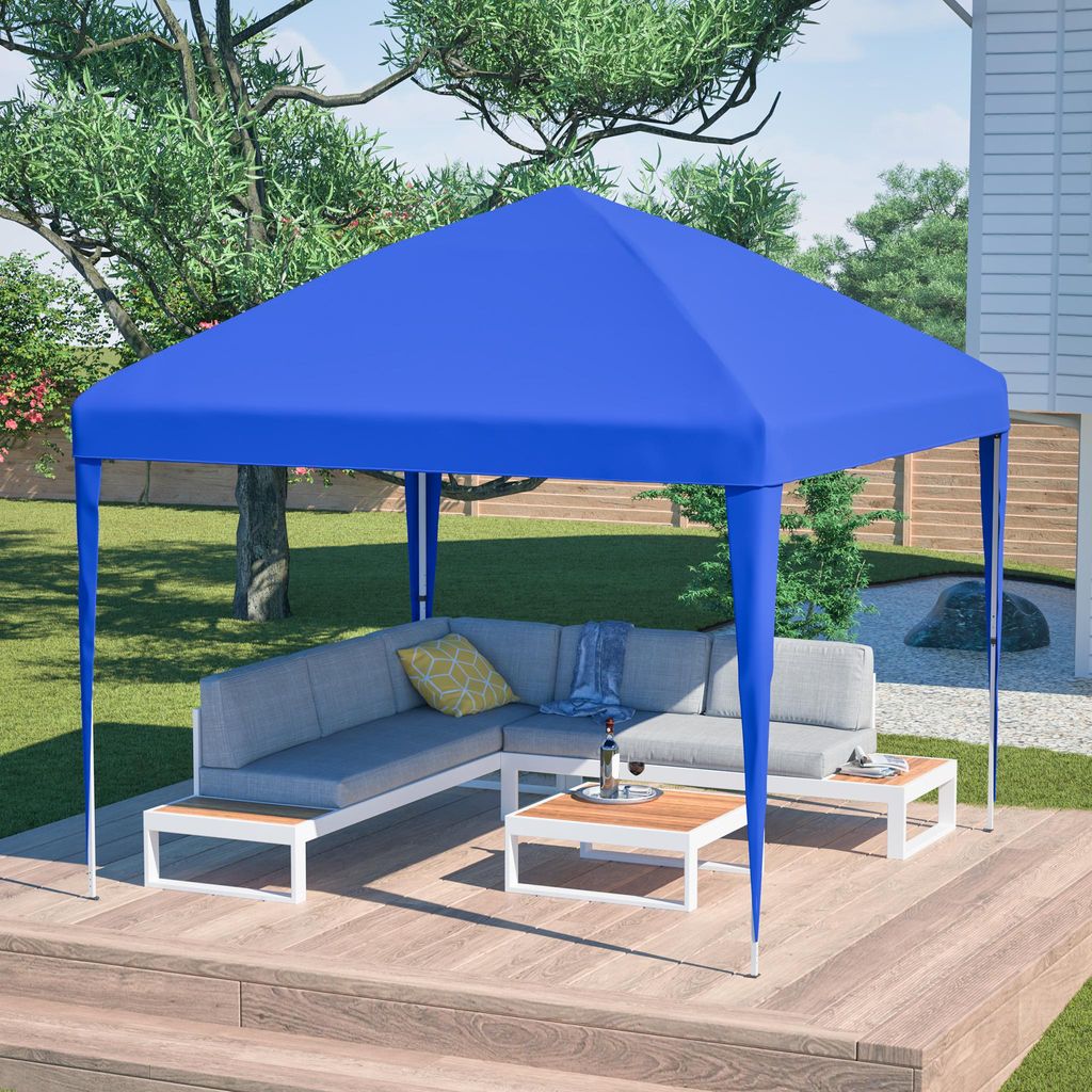 Pavillon 3x3m Pop-up, höhenverstellbar Faltpavillon Gartenpavillon mit 4 Sandsäcke & Tragetasche
