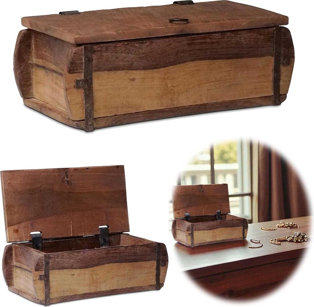 LS-LebenStil Original Holz Ziegelform Echte Alte Holzkiste Produktbild 