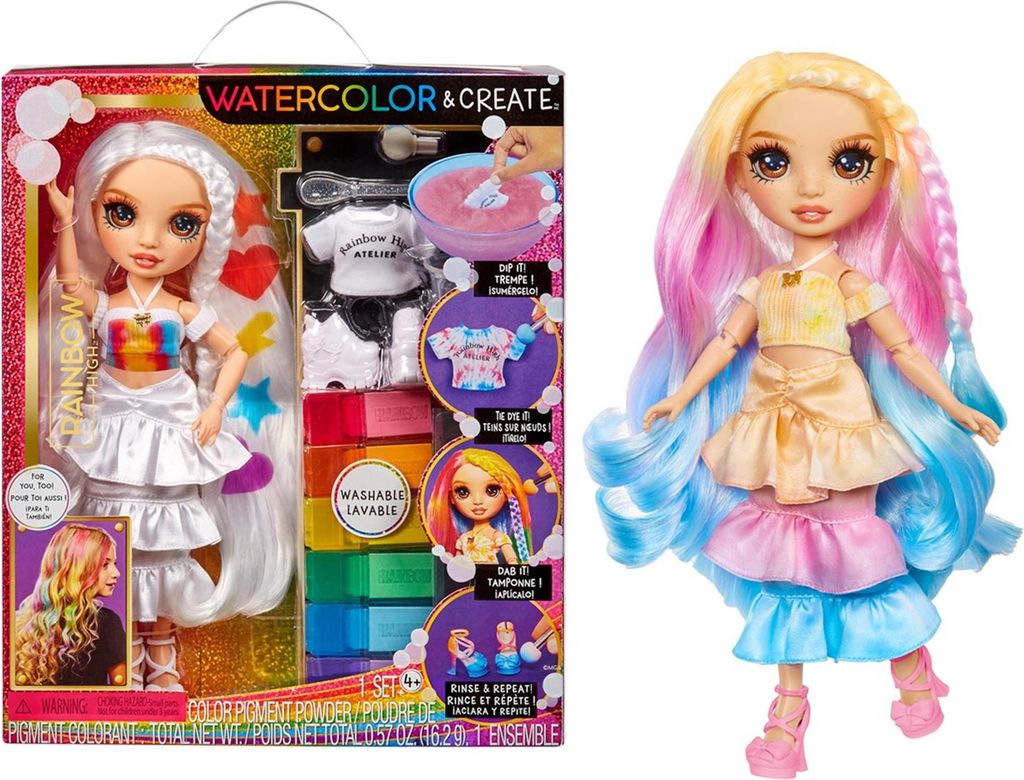Rainbow High Watercolor & Create Fashion Doll Brown Eyes, Obrázok produktu 