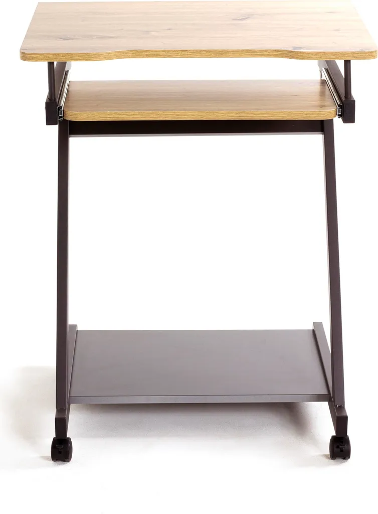 Table de travail compacte pour ordinateur portable avec étagère de rangement - 3
