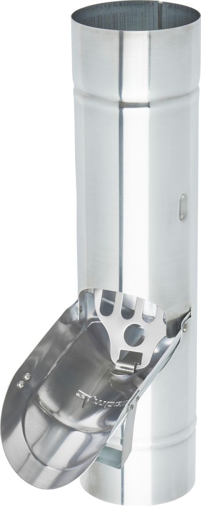 A single rain downpipe flap with a sieve, shown against a white background.