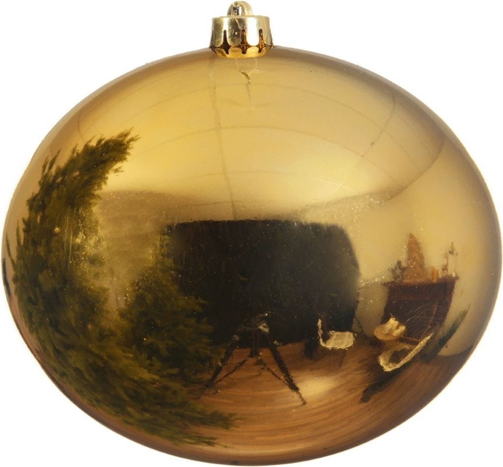 Bruchfeste Outdoor XXL Weihnachtskugel Goldfarben Ø 25 cm Produktbild 