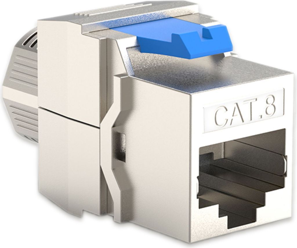 1x CAT8 Keystone Jack RJ45 Modul Buchse 2000 MHz 40Gbit geschirmt werkzeuglos