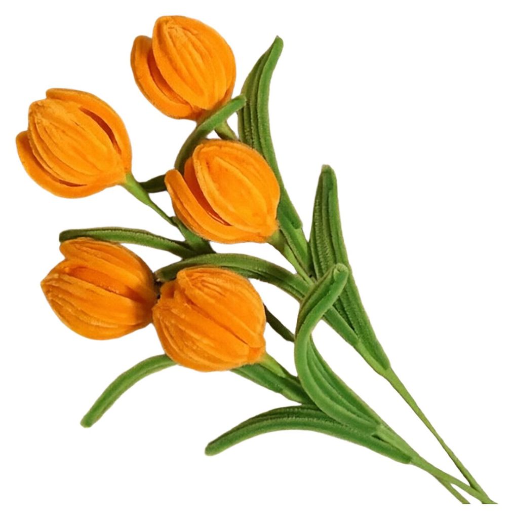 Gedrehte Tulpen aus Wolle – ein langlebiges Blumenarrangement, das nie verwelkt und sich ideal als Erinnerungsstück für die Heimdekoration eignet.