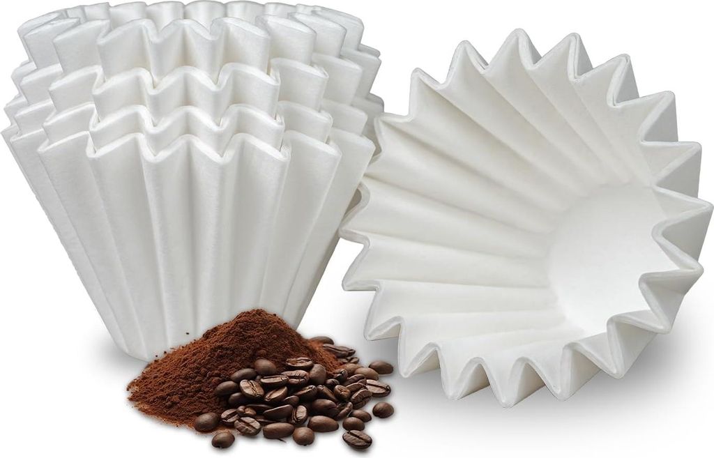 155 Filter,100 Stš¹ck,Kleine Kaffeefilter fš¹r 1šC2 Tassen,Einwegkorb Kaffeefilterpapier,kompatibel mit Kalita Wave Dripper 155,Einzelportion ...
