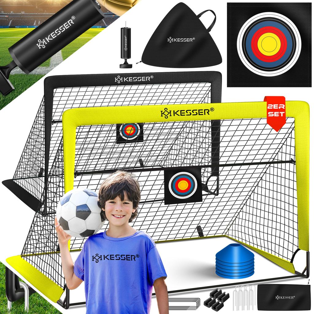 KESSER® Fussballtor 2er Set, Antirutsch, inkl. Hütchen, Produktbild 