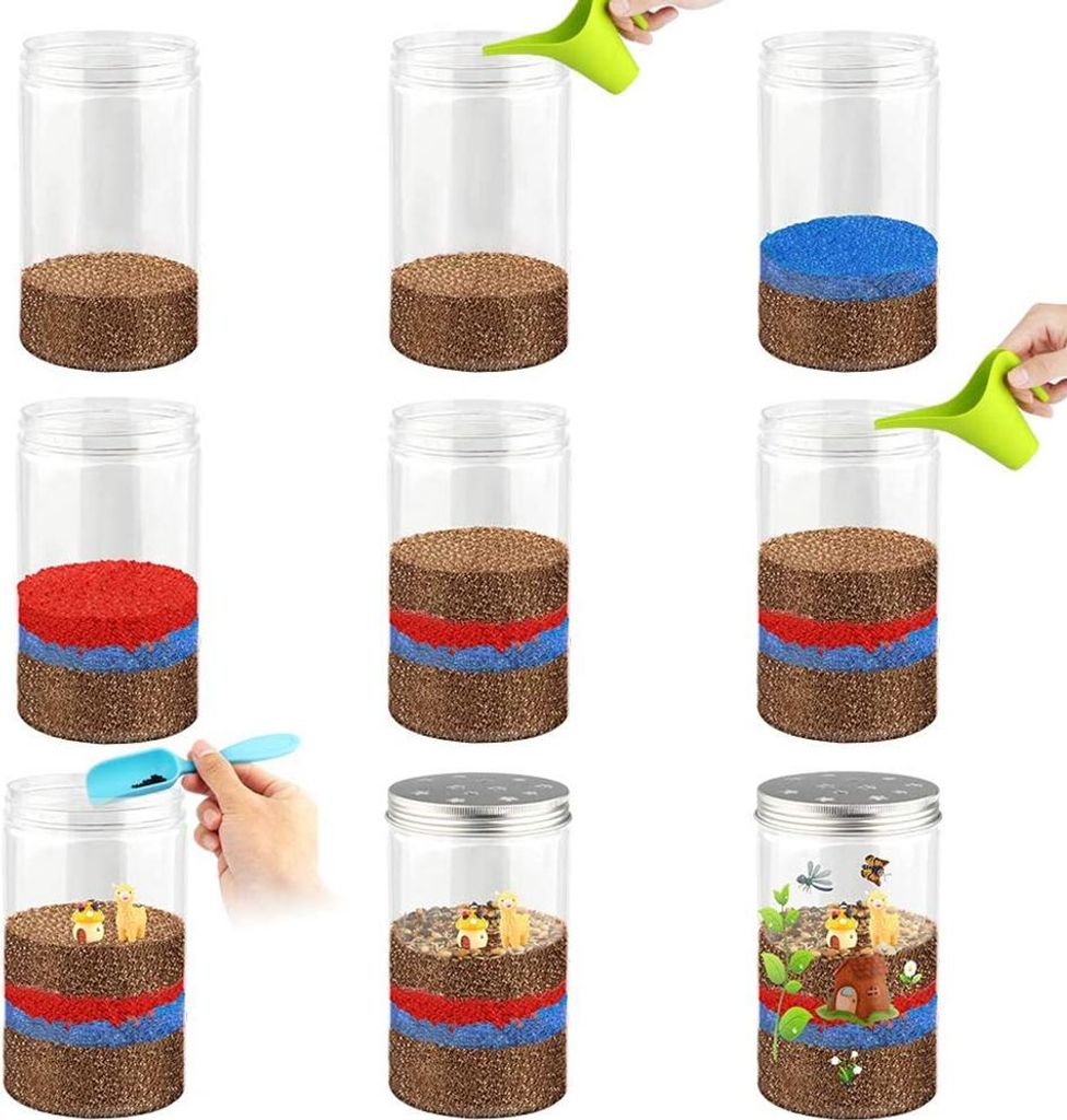 Grow and Glow Terrarium-Pflanzen-Zuchtset für Kinder, pädagogische DIY-Projekte, Kinder, Jungen und Mädchen